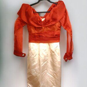 Vintage Mini Dress with see through sleeves